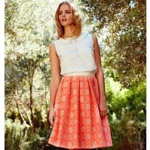 Delicate and detailed pink a-line Boden skirt
